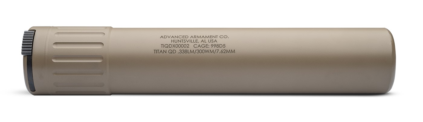 AAC Titan-QD 338LM FDE Silencer